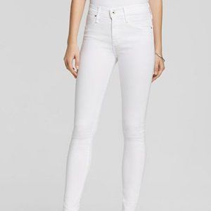 AG FARRAH HIGH WAIST SKINNY JEANS WHITE